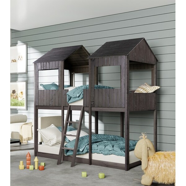 Donco twin sale tower bunk bed